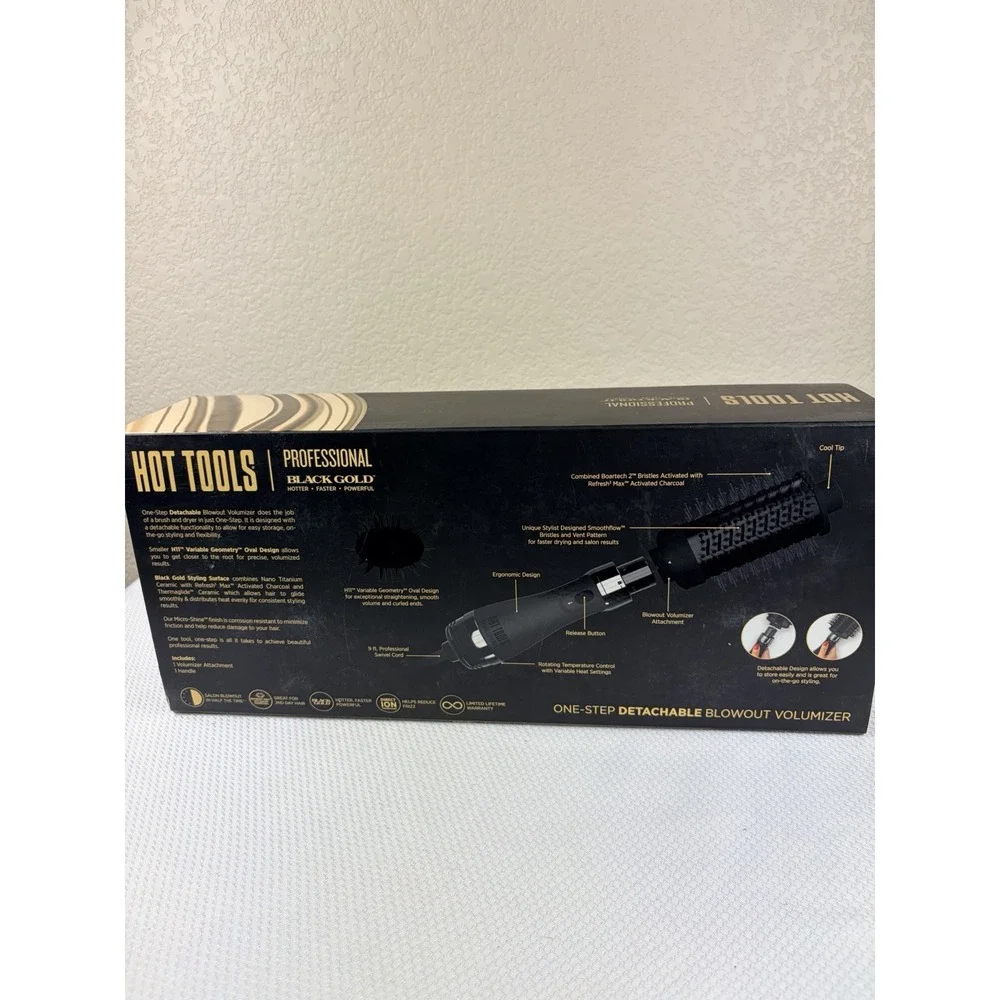 NIB HOT TOOLS Professional Black Gold Detachable One-Step Blowout Volumizer
